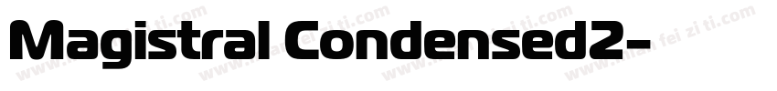 Magistral Condensed2字体转换